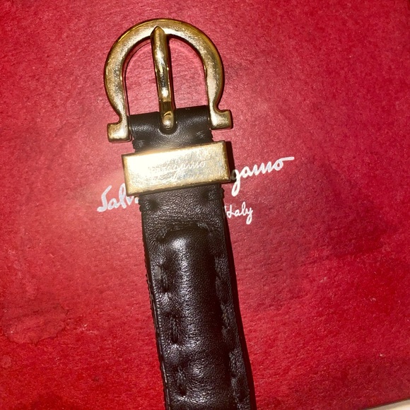 Salvatore Ferragamo Gancio Buckle Leather Bracelet - Picture 1 of 14